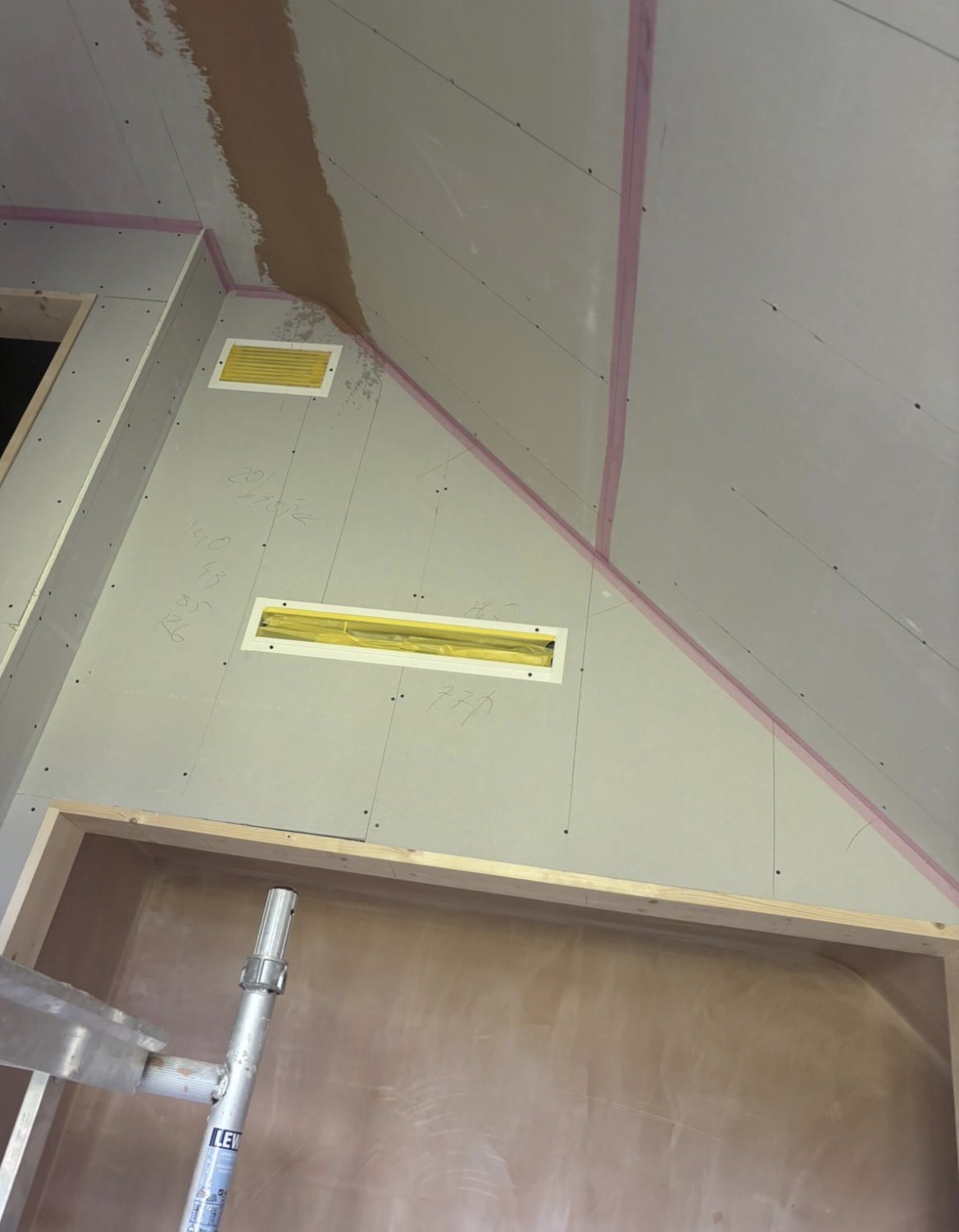 Concealed air conditioning grille installation